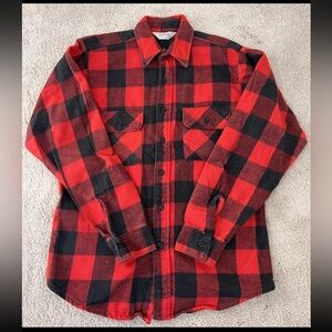 Vintage 70’s Five Brother red plaid western button up shirt
